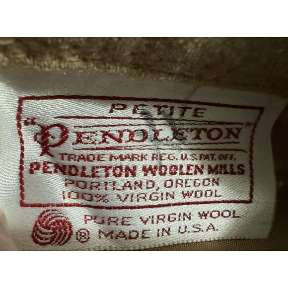 Pendleton Vtg Camel Tan 100% Virgin Wool Straight Skirt Pockets Fully Lined Sz S - Picture 6 of 6